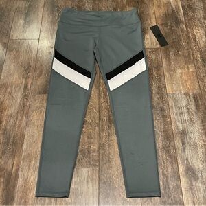 Mono B Green Leggings with Black and White Accents